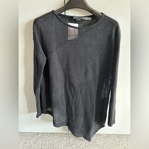 Alice + Olivia 100 % linen asymmetric sweater, size XS, new with tags